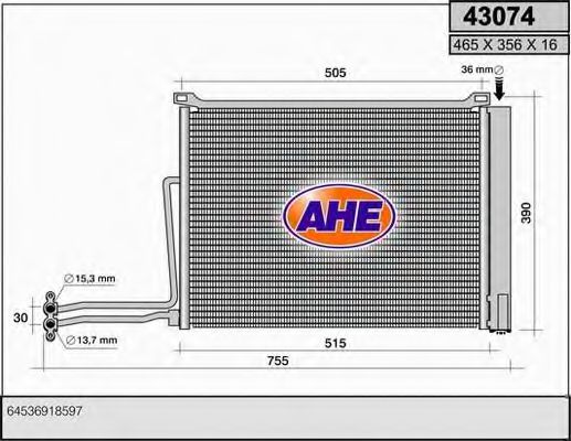 43074 AHE Kondensator, Klimaanlage