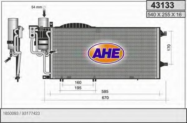 43133 AHE Air Conditioning Condenser, air conditioning