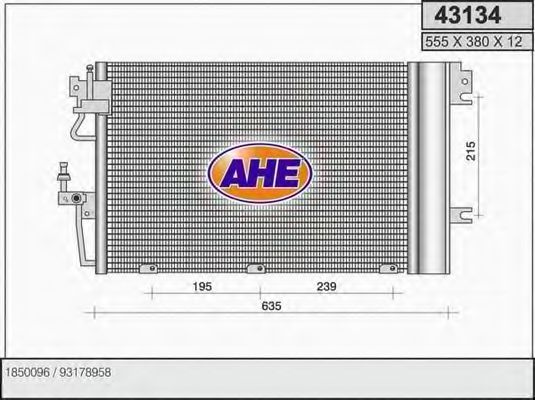 43134 AHE Condenser, air conditioning