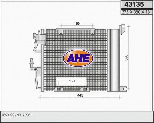 43135 AHE Air Conditioning Condenser, air conditioning