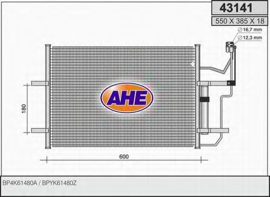 43141 AHE Condenser, air conditioning