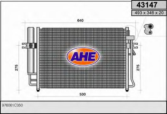 43147 AHE Condenser, air conditioning