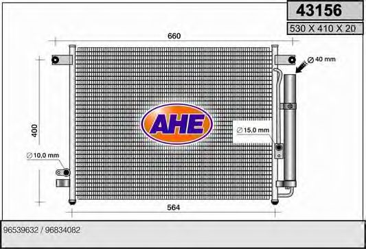 43156 AHE Condenser, air conditioning