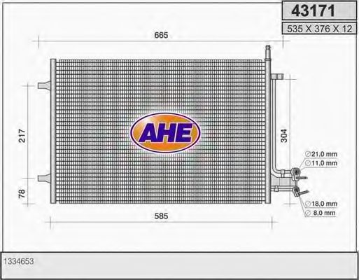 43171 AHE Klimaanlage Kondensator, Klimaanlage