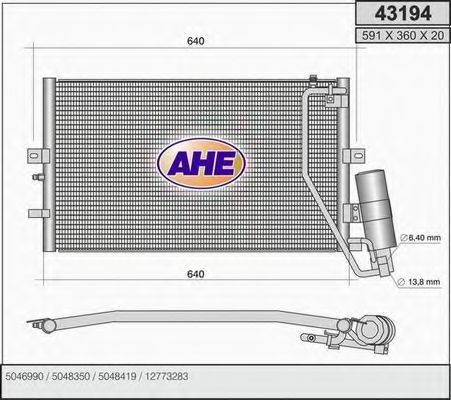 43194 AHE Cable, parking brake