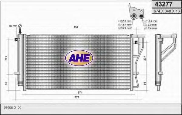 43277 AHE Cable, parking brake