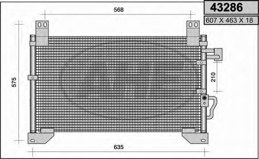 43286 AHE Condenser, air conditioning