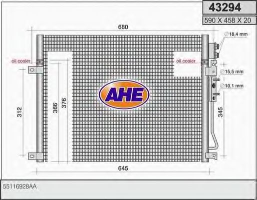 43294 AHE Condenser, air conditioning