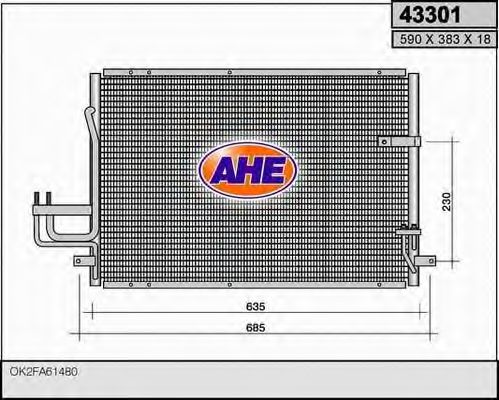 43301 AHE Cable, parking brake
