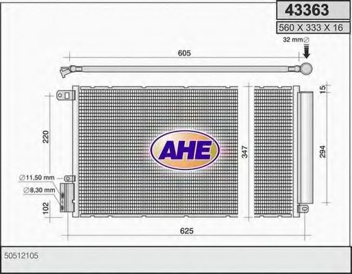 43363 AHE Cable, parking brake
