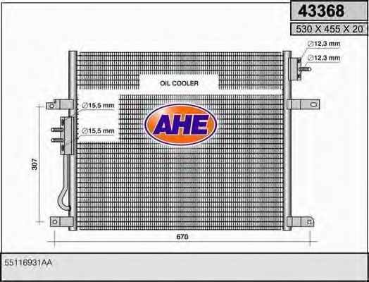 43368 AHE Condenser, air conditioning