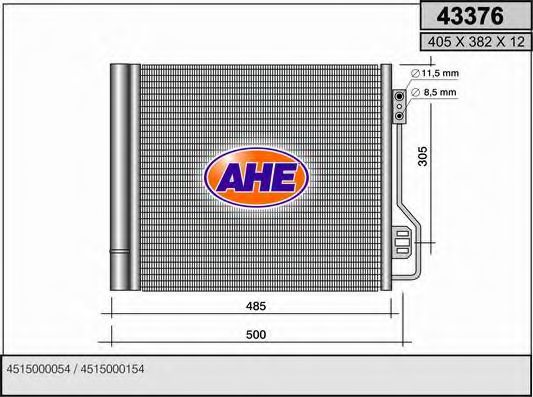 43376 AHE Air Conditioning Condenser, air conditioning