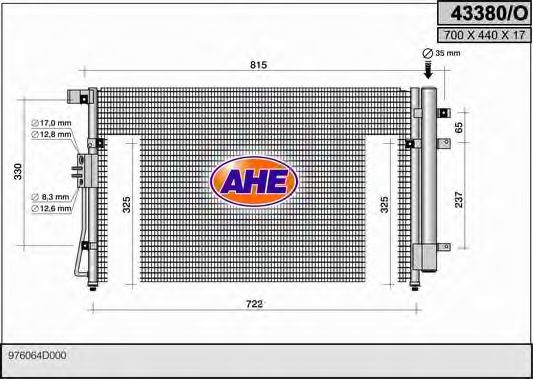 43380/O AHE Condenser, air conditioning