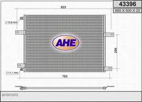 43396 AHE Cable, parking brake