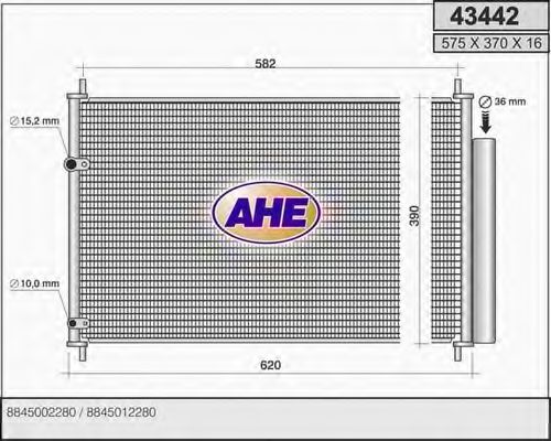 43442 AHE Condenser, air conditioning