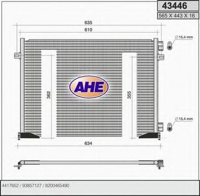 43446 AHE Condenser, air conditioning