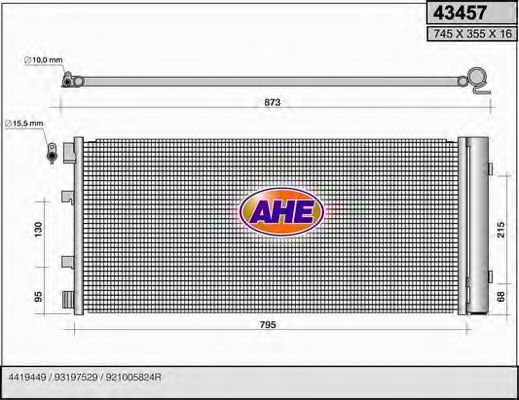 43457 AHE Отопление / вентиляция Фильтр, воздух во внутренном пространстве