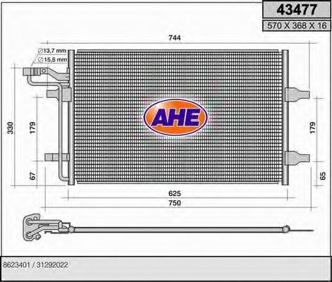 43477 AHE Cable, parking brake