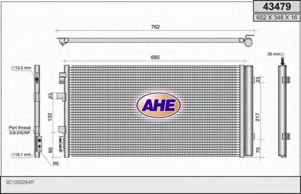 43479 AHE Condenser, air conditioning