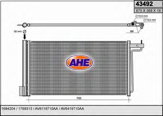 43492 AHE Cable, parking brake