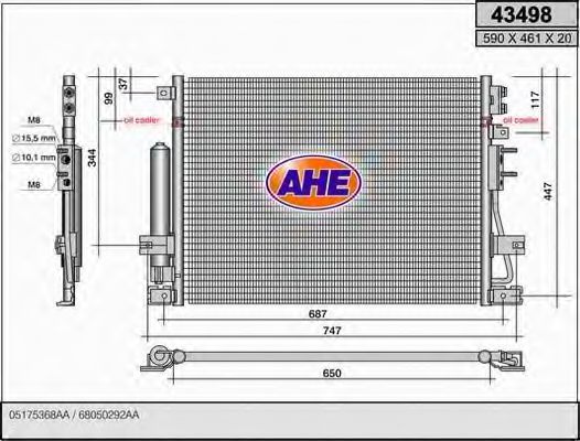 43498 AHE Condenser, air conditioning