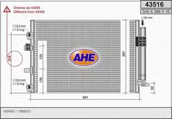 43516 AHE Cable, parking brake