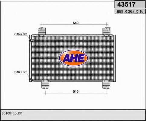 43517 AHE Condenser, air conditioning