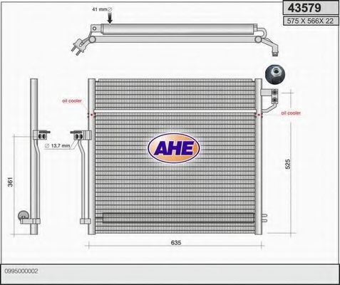 43579 AHE Condenser, air conditioning