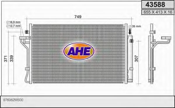 43588 AHE Condenser, air conditioning