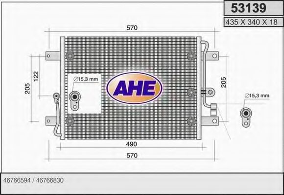 53139 AHE Cooling System Radiator, engine cooling