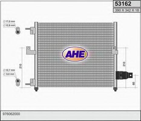 53162 AHE Condenser, air conditioning