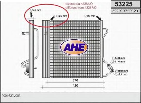 53225 AHE Gasket, cylinder head cover