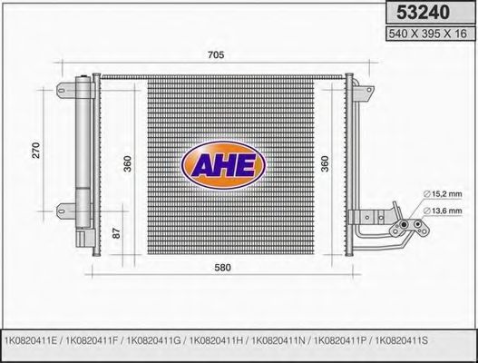 53240 AHE Cooling System Sensor, coolant temperature
