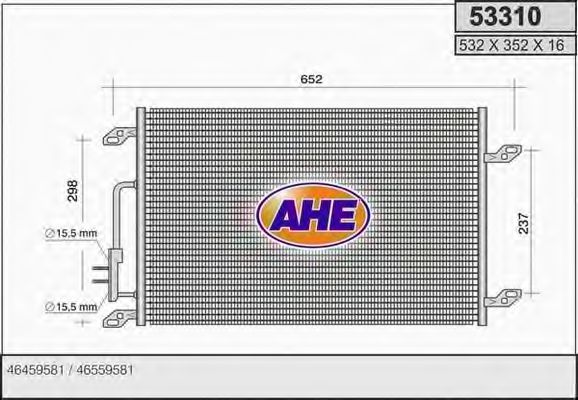 53310 AHE Klimaanlage Kondensator, Klimaanlage