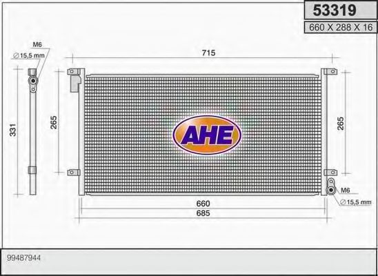 53319 AHE Cooling System Radiator, engine cooling