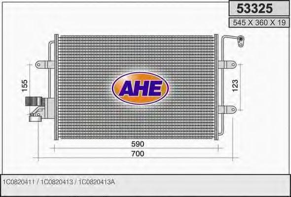 53325 AHE Condenser, air conditioning