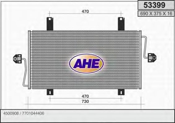 53399 AHE Радиатор, охлаждение двигателя