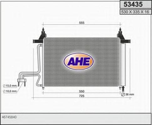 53435 AHE Condenser, air conditioning