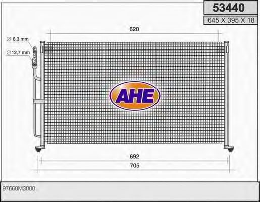 53440 AHE Condenser, air conditioning
