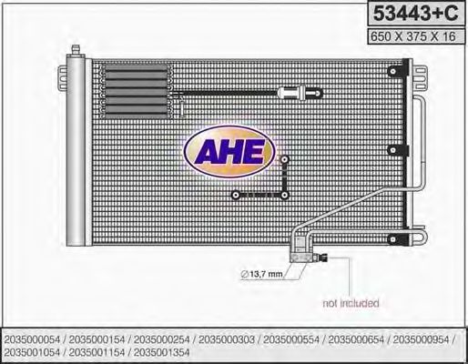 53443+C AHE Air Conditioning Condenser, air conditioning