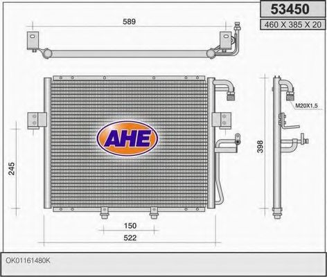 53450 AHE Condenser, air conditioning