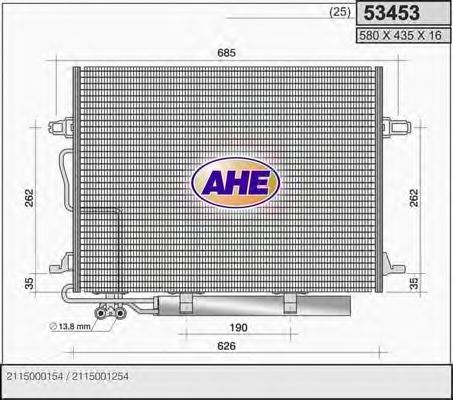 53453 AHE Condenser, air conditioning