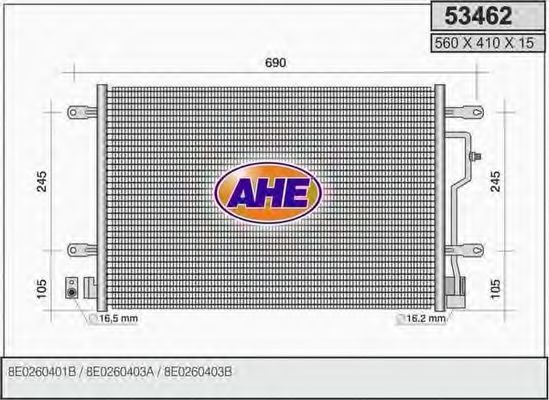 53462 AHE Радиатор, охлаждение двигателя