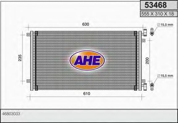 53468 AHE Condenser, air conditioning