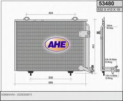 53480 AHE Condenser, air conditioning