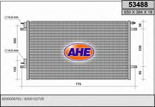 53488 AHE Condenser, air conditioning