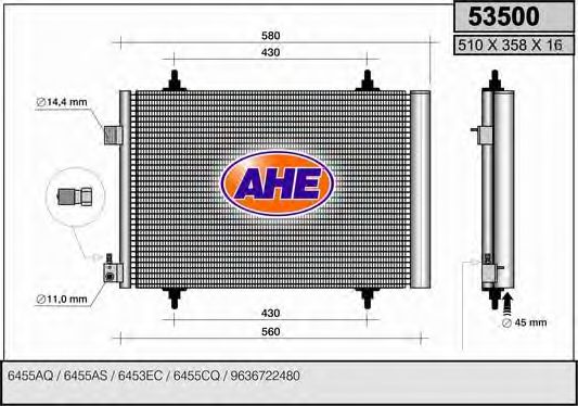 53500 AHE Gasket, cylinder head cover