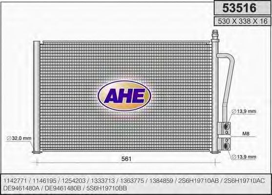 53516 AHE Cylinder Head Gasket, cylinder head cover