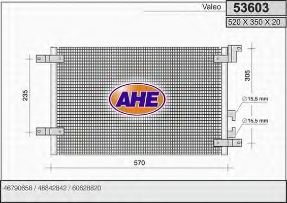 53603 AHE Condenser, air conditioning