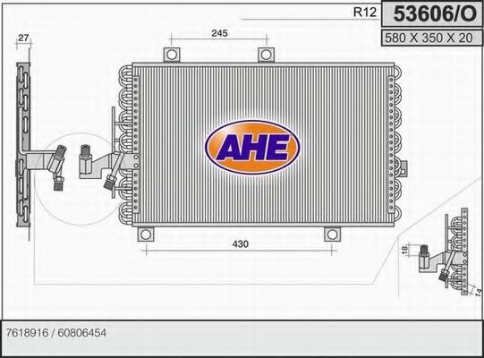 53606/O AHE Klimaanlage Kondensator, Klimaanlage